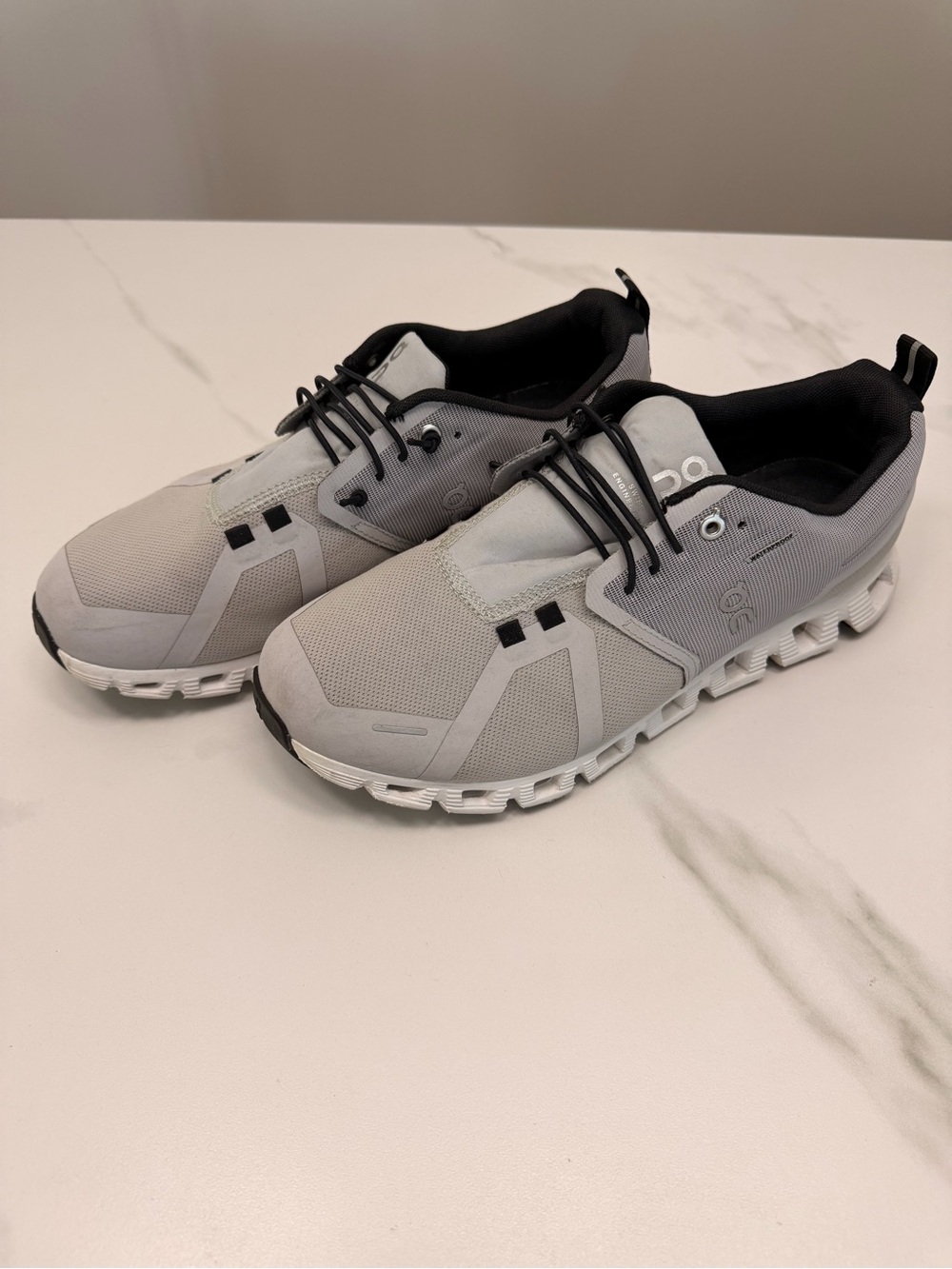 On Running Women's Cloud Sneakers in Light Gray and Black